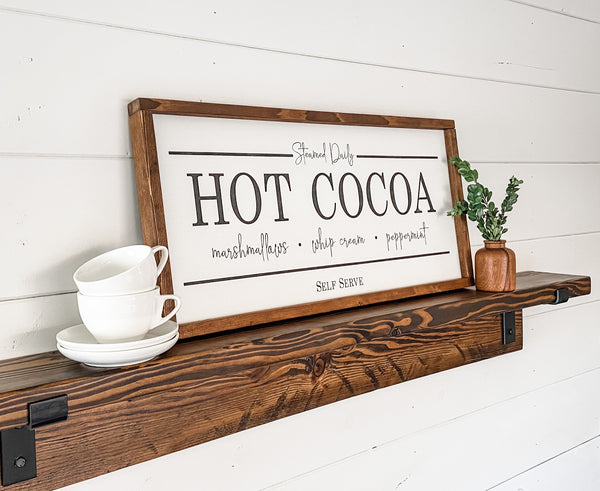 Handcrafted Hot Cocoa sign made out of wood