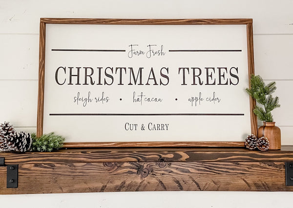 PUMPKIN PATCH / FARM FRESH CHRISTMAS TREES - Double-Sided Sign