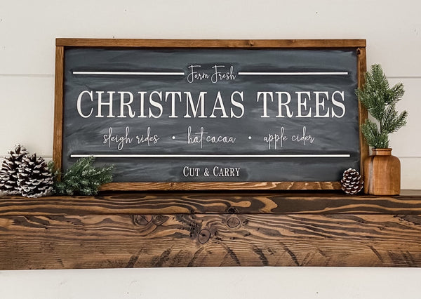 PUMPKIN PATCH / FARM FRESH CHRISTMAS TREES - Double-Sided Sign