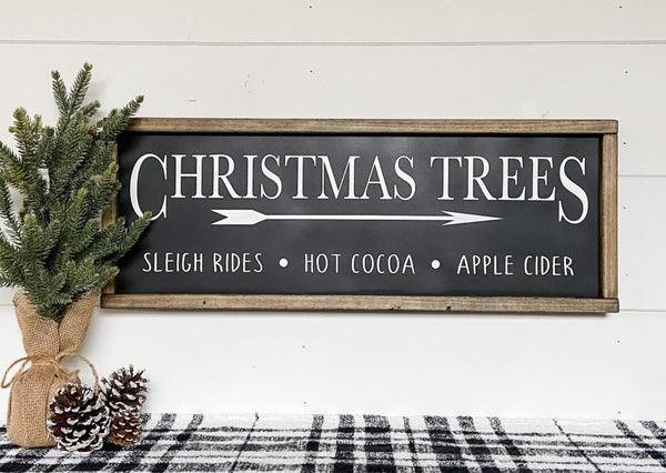 Christmas Trees handcrafted wood sign