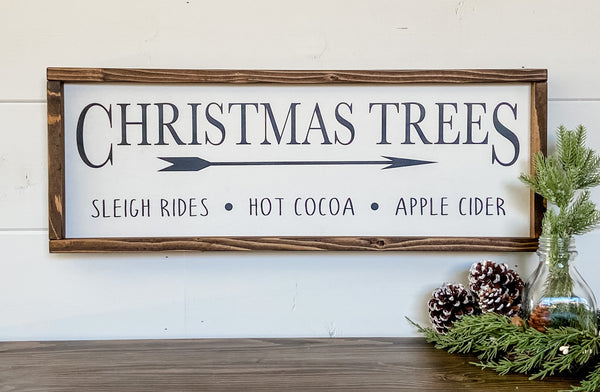 Christmas Trees handcrafted wood sign