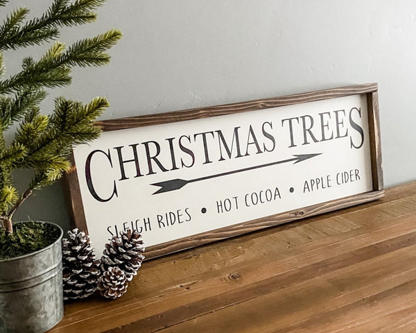 Christmas Trees handcrafted wood sign