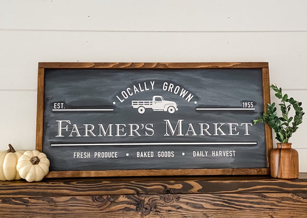 FARMER'S MARKET / HOT COCOA - Double-Sided Sign