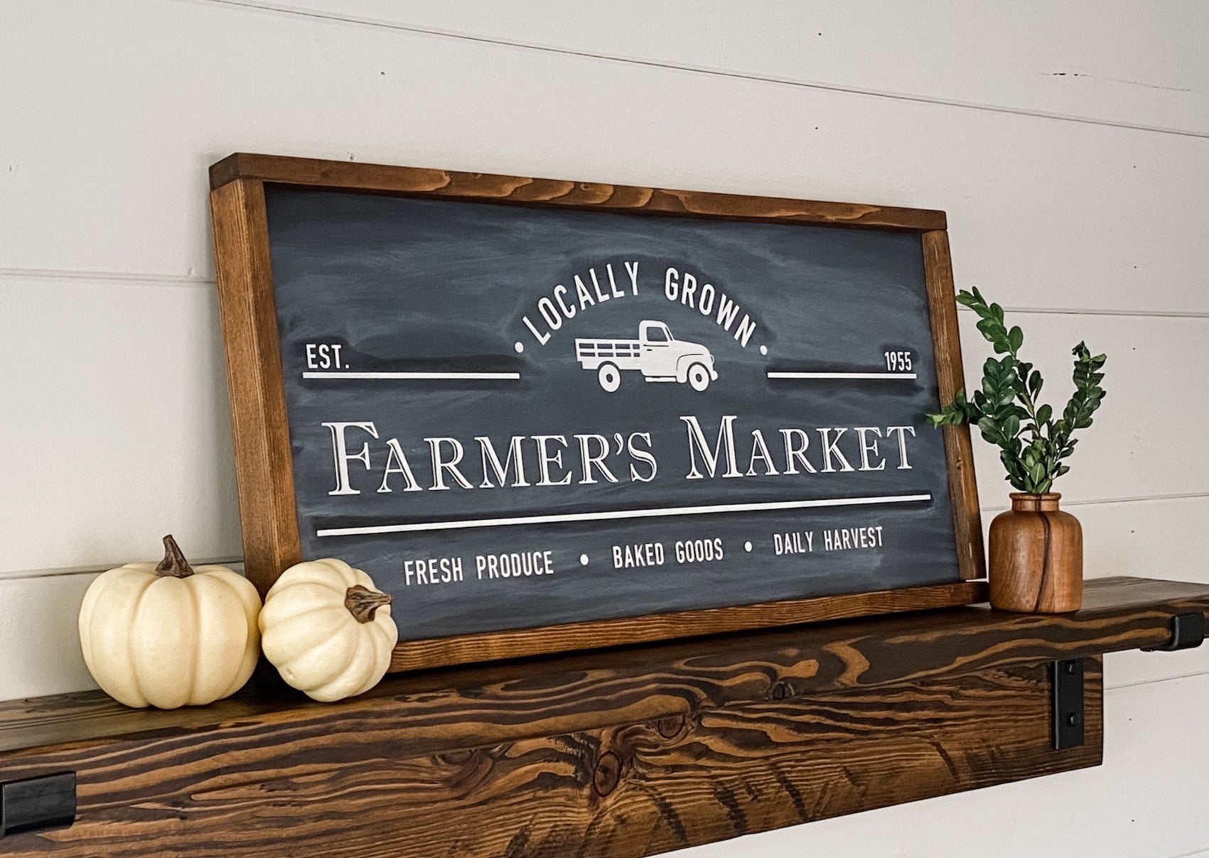 FARMER'S MARKET / HOT COCOA - Double-Sided Sign