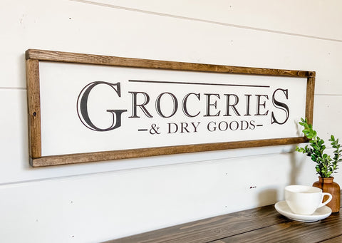 GROCERIES & DRY GOODS / BAKERY - Double-Sided Sign