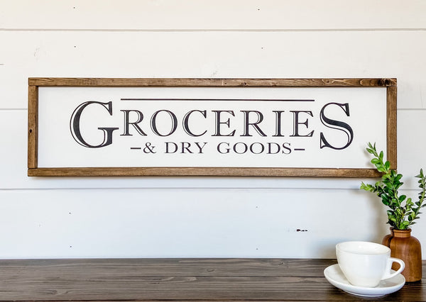 GROCERIES & DRY GOODS / BAKERY - Double-Sided Sign