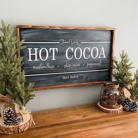 FARMER'S MARKET / HOT COCOA - Double-Sided Sign