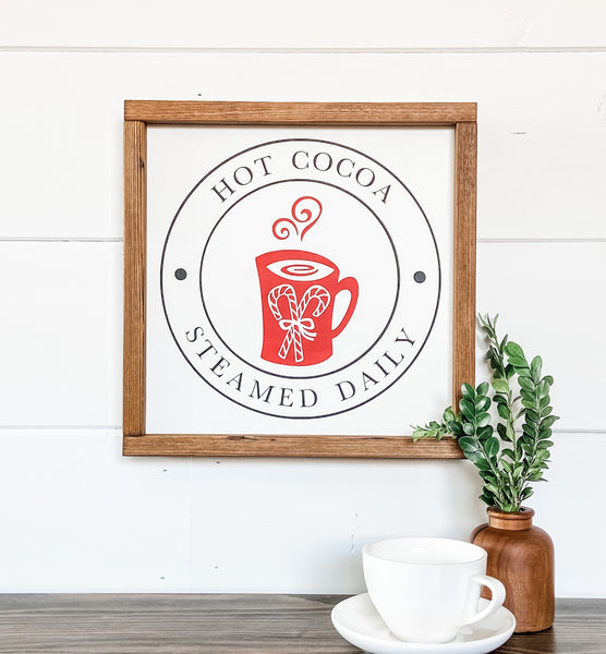 Handcrafted Hot Cocoa sign made out of wood