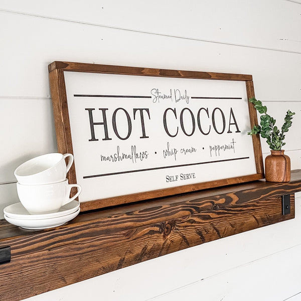 Handcrafted Hot Cocoa sign made out of wood