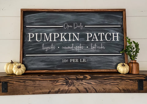 PUMPKIN PATCH / FARM FRESH CHRISTMAS TREES - Double-Sided Sign