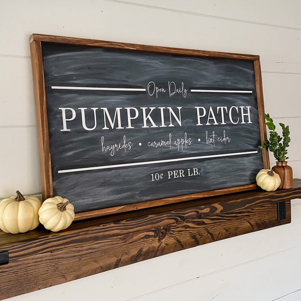 Handcrafted Pumpkin Patch sign made out of wood