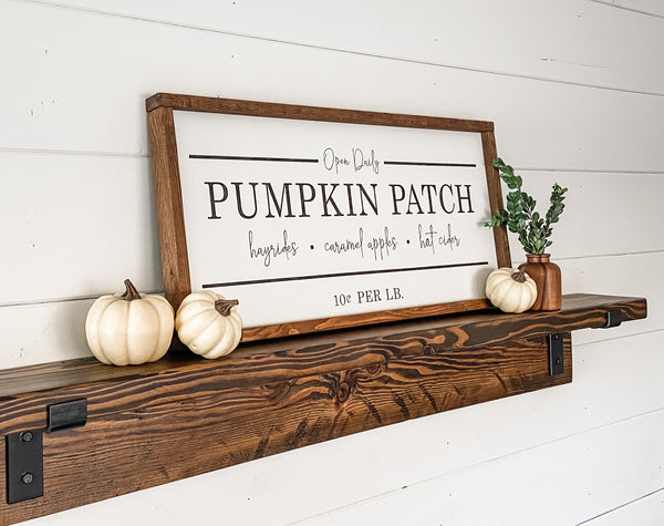 PUMPKIN PATCH / FARM FRESH CHRISTMAS TREES - Double-Sided Sign