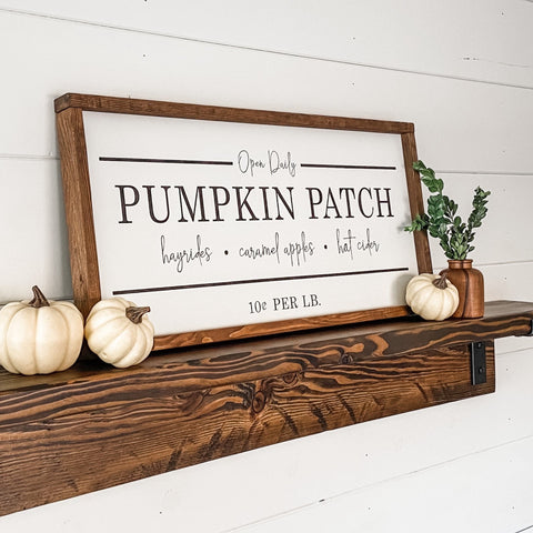 Handcrafted Pumpkin Patch sign made out of wood