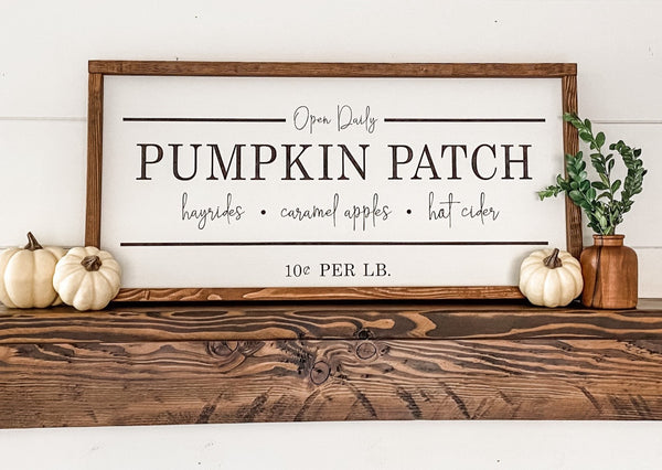 PUMPKIN PATCH / FARM FRESH CHRISTMAS TREES - Double-Sided Sign